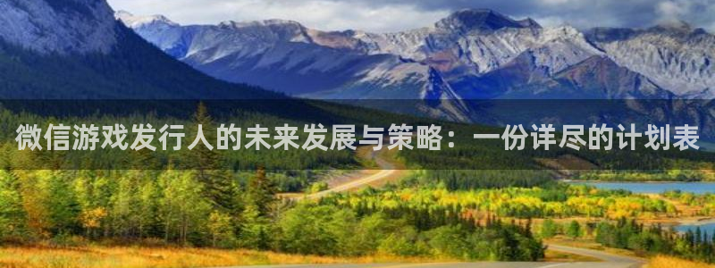 作者im电竞子小说：微信游戏发行人的未来发展与策略：一份详尽的计划表